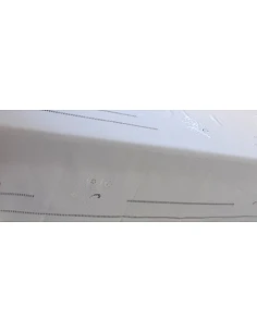 170x350 Toalha de mesa de linho bordada a mão - Bordados richelieu C/ Flor Branco 2