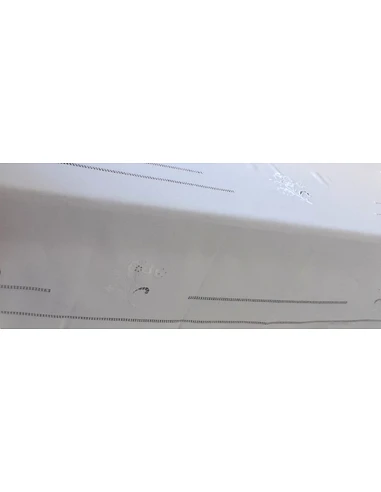 170x350 Toalha de mesa de linho bordada a mão - Bordados richelieu C/ Flor Branco