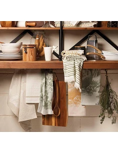 2 Panos de cozinha  50x70 cm - Jacquard Border - Devilla