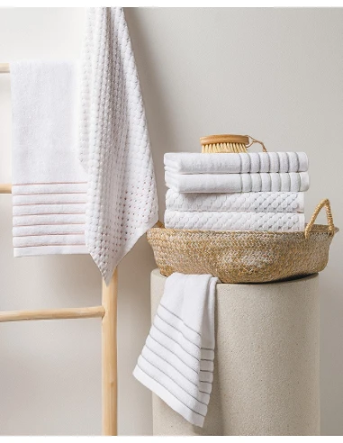 Conjunto de 3 toallas de baño 100% algodón 500 gr./m2 - Soft Nido Abeja  Lasa-Home