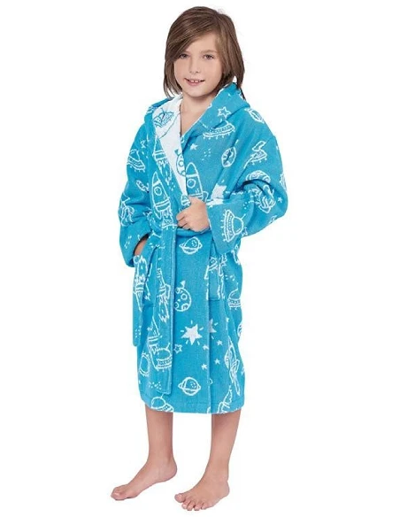 Albornoz infantil 100% algodón 360 gr./m2 SPACE Lasa-Home