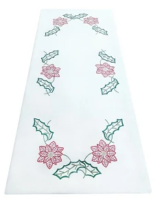 Toalhas de mesa de linho bordada a mão - Toalha de mesa de natal - Bordados da Lixa 2