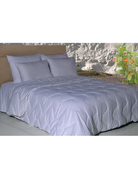 Edredão branco 240x260 algodão cetim 300 fios - Edredão cama 180 cm - Edredon quente inverno 350 gr./m2