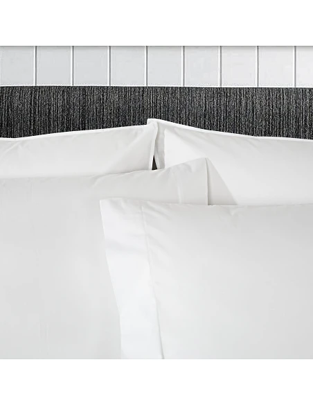 400 HILOS - JUEGO DE FUNDA NÓRDICA 100% ALGODÓN PERCAL BLANCO