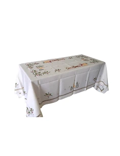 175x275 cm Toalha de mesa de linho bordada a mão -  bordados da lixa - Creative Navidad / Natal 2
