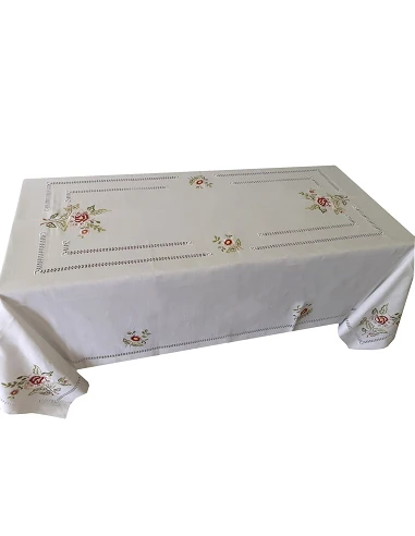 175x275 cm Mantel de lino Bordado A Mano - Mantel bordado Creative Floral II
