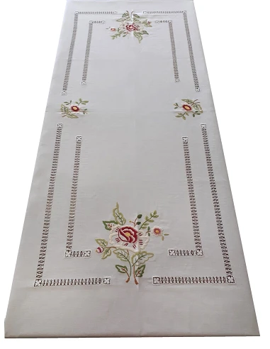 175x275 cm Mantel de lino Bordado A Mano - Mantel bordado Creative Floral II