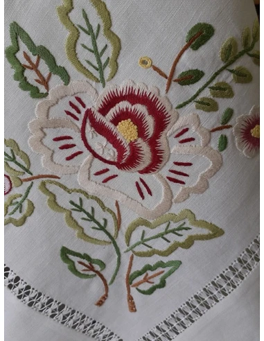 175x275 cm Mantel de lino Bordado A Mano - Mantel bordado Creative Floral II