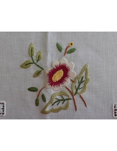 175x275 cm Mantel de lino Bordado A Mano - Mantel bordado Creative Floral II