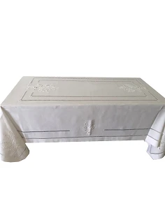 175x275 cm Toalha de mesa de linho bordada a mão - bordados da lixa - Toalha Creative Bouquet 2