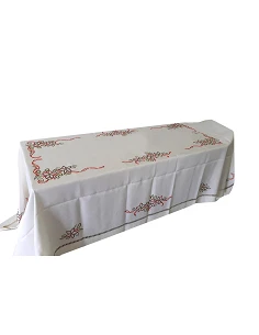 190x350 Toalha de mesa de linho bordada a mão -  bordados da lixa - Creative Azevinho / Acebo 2