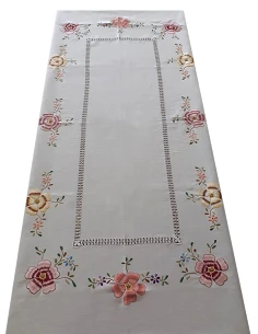 175x275 cm Toalha de mesa de linho bordada a mão - bordados da lixa - Toalha Creative Multi Color