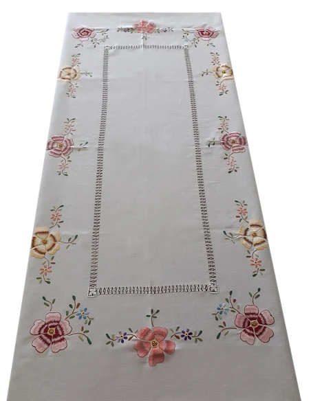 175x275 cm Mantel de lino Bordado A Mano - Mantel bordado Creative Multi Color