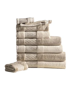 Toallas nature 600 gr. algodón natural y lino natural