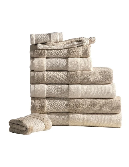 Toalhas nature em algodão natural e linho natural