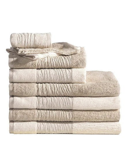 Toalhas nature em algodão natural e linho natural