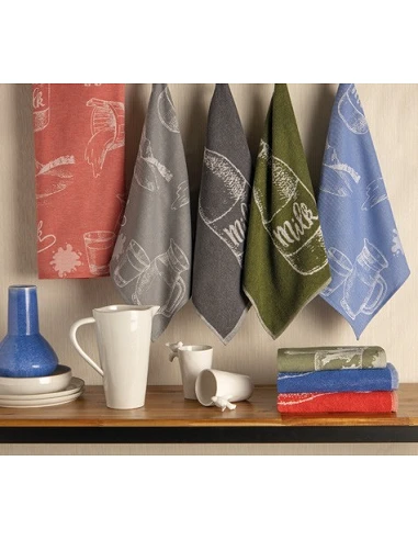 Paño de cocina tela 70x50 cm - Paño de cocina 100% algodón 260 gr. - MILK  Lasa Home