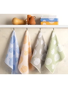 Pano de cozinha tela 70x50 cm - Panos cozinha 100% algodão 260 gr.- CALABAZAS  Lasa Home