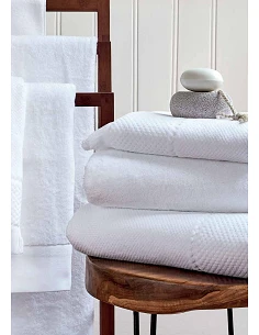Toalhas brancas jacquard veludo - 500 gr/m2 - 100% algodão