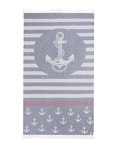 Pareo playa con flecos diseño jacquard 90x170 cm - Mundu