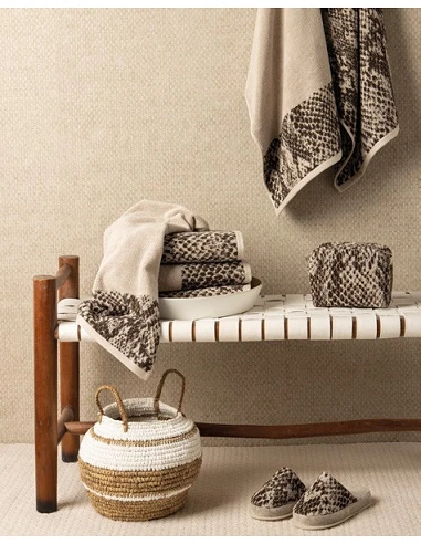 Jogo de toalhas de banho 3 peças 100% algodão 500gr./m2 -  SNAKE Lasa Home