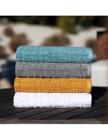 3 toallas de baño 100% algodón organico - GAUFRE de SOREMA