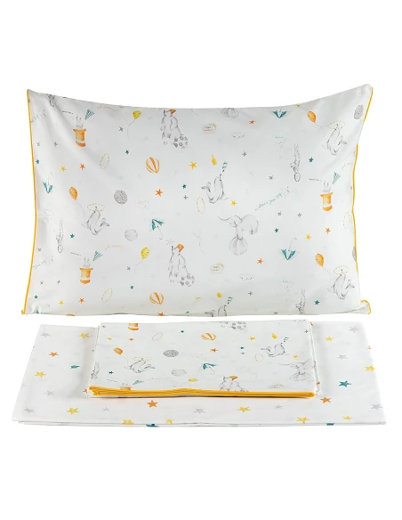 Jogo de lençóis 100% algodão orgânico - Ref. Teddy Gamanatura