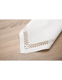 50x50 cm -  1 Guardanapo 100% linho bordado a mão - bordados da lixa