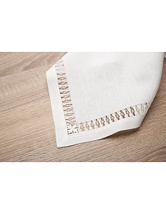 50x50 cm - 1 Servilleta 100% lino bordado a mano