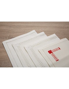 50x50 cm - 1 Guardanapo 100% linho bordado a mão - bordados da lixa 2