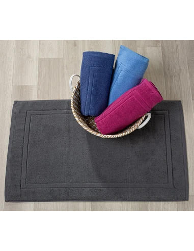 lfombra baño 50x80 cm algodón color gris anthracite calidad premium 1.000 gr./m2