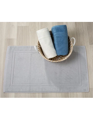 Alfombras de baño 100% algodón color gris perla calidad premium 1.000 gr./m2