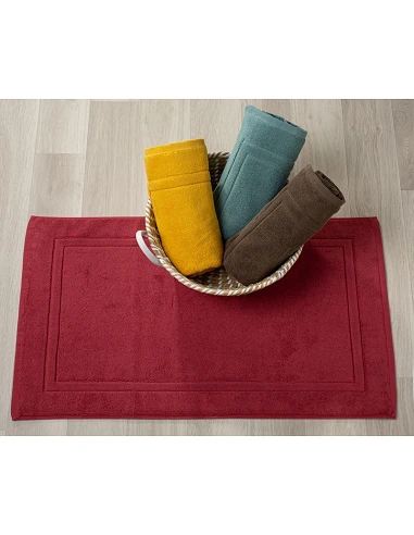 Alfombras de baño 100% algodón color mostaza calidad premium 1.000 gr./m2