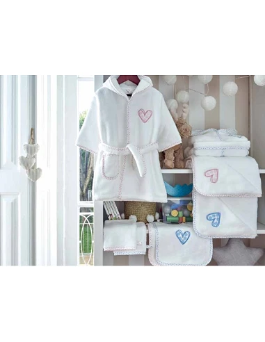 Roupões de banho para bebé corações