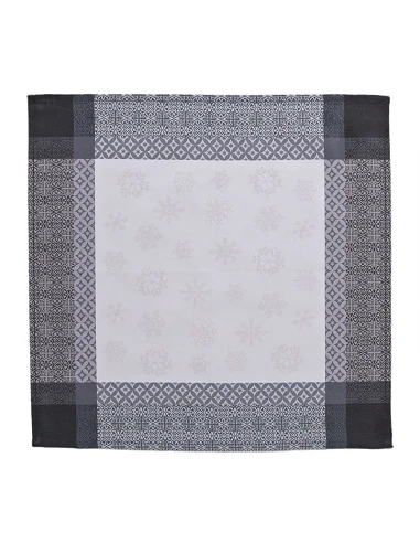 47x47 cm  Servilleta 100% algodón  Jacquard gris - Navidad Fateba