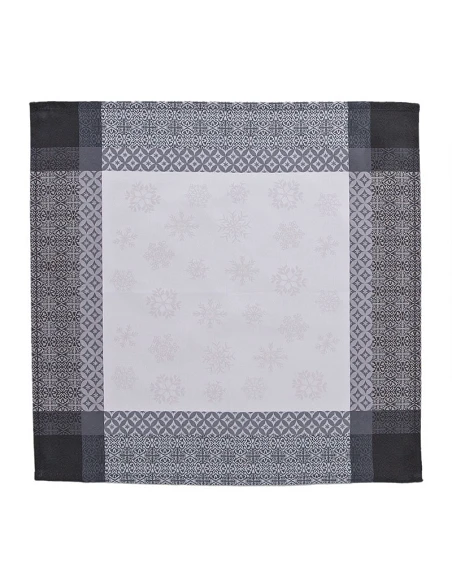 47x47 cm -  Guardanapo 100% algodão Jacquard cinza
