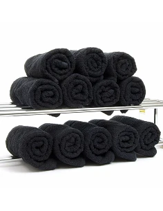 Toalhas pretas ou brancas para Salões de Cabeleireiro 50x90 cm 2