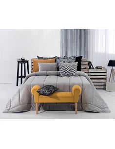 Colcha Geiza color gris...
