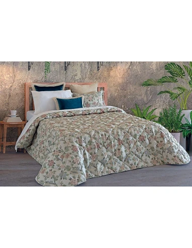 COLCHA PETRA COR AZUL DESENHO JACQUARD