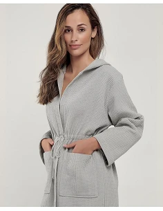 Albornoz baño mujer gris...