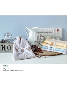 3 Paños de cocina rizo 50x50 cm color azul taupe amarillo 3 Paños de cocina rizo 50x50 cm color azul taupe amarillo