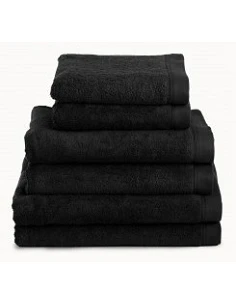 Toallas baño 100% algodón peinado 580 gr.  COLOR NEGRO