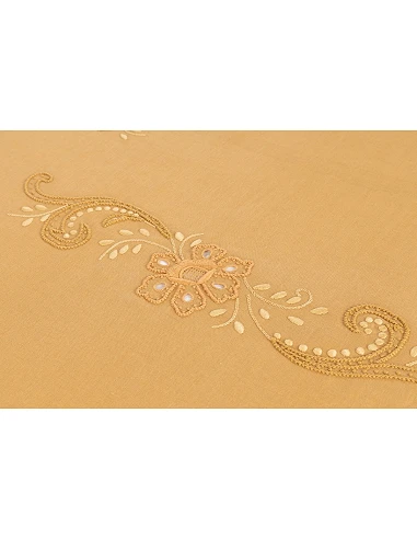 175x350 Mantel de lino Bordado A Mano...