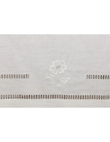 180x350 Mantel de lino Bordado A Mano...